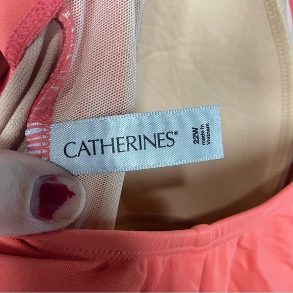 Catherines plus size one piece swimsuit coral size 22W - Picture 7 of 7